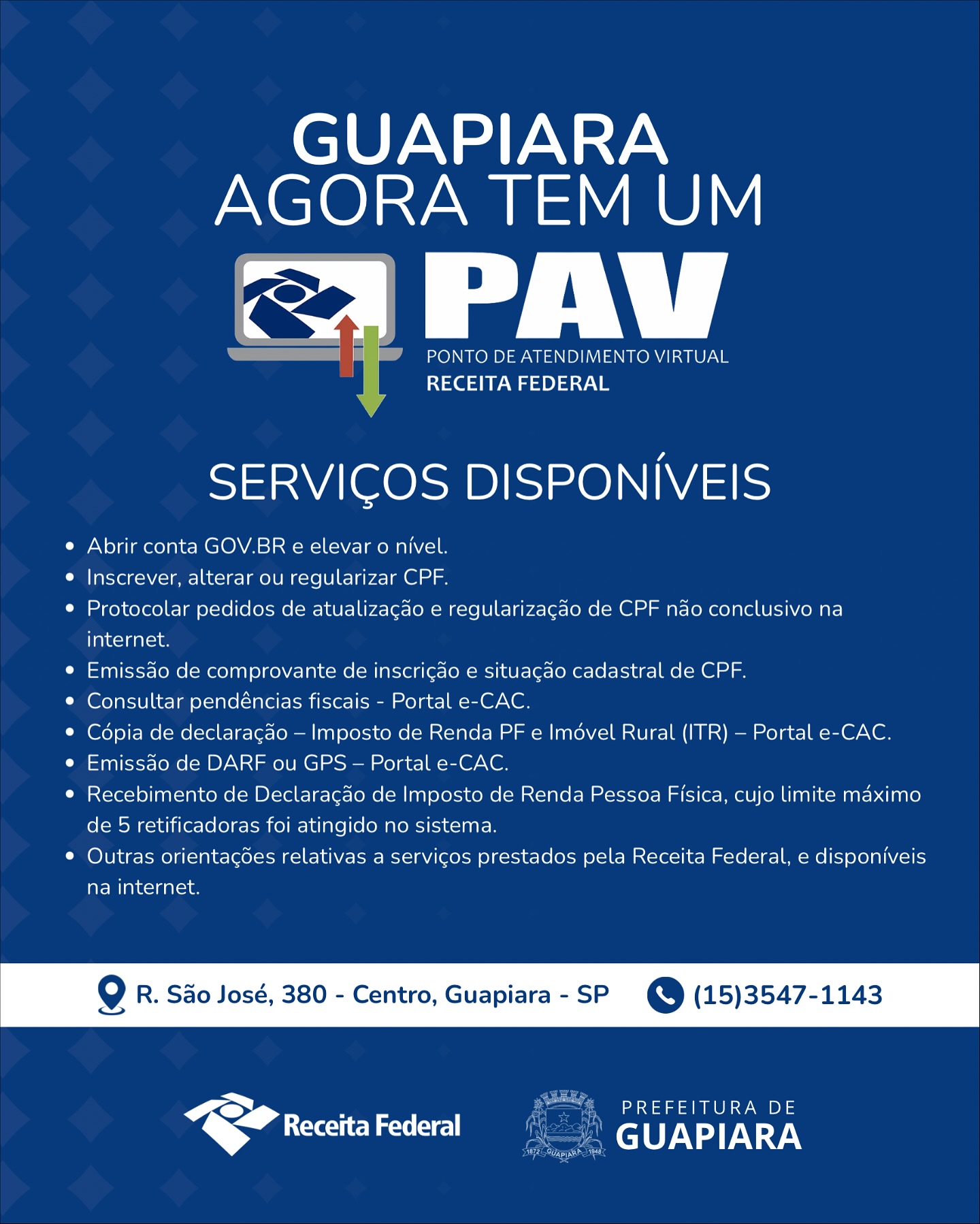 Post do instagram da Prefeitura de Mandirituba