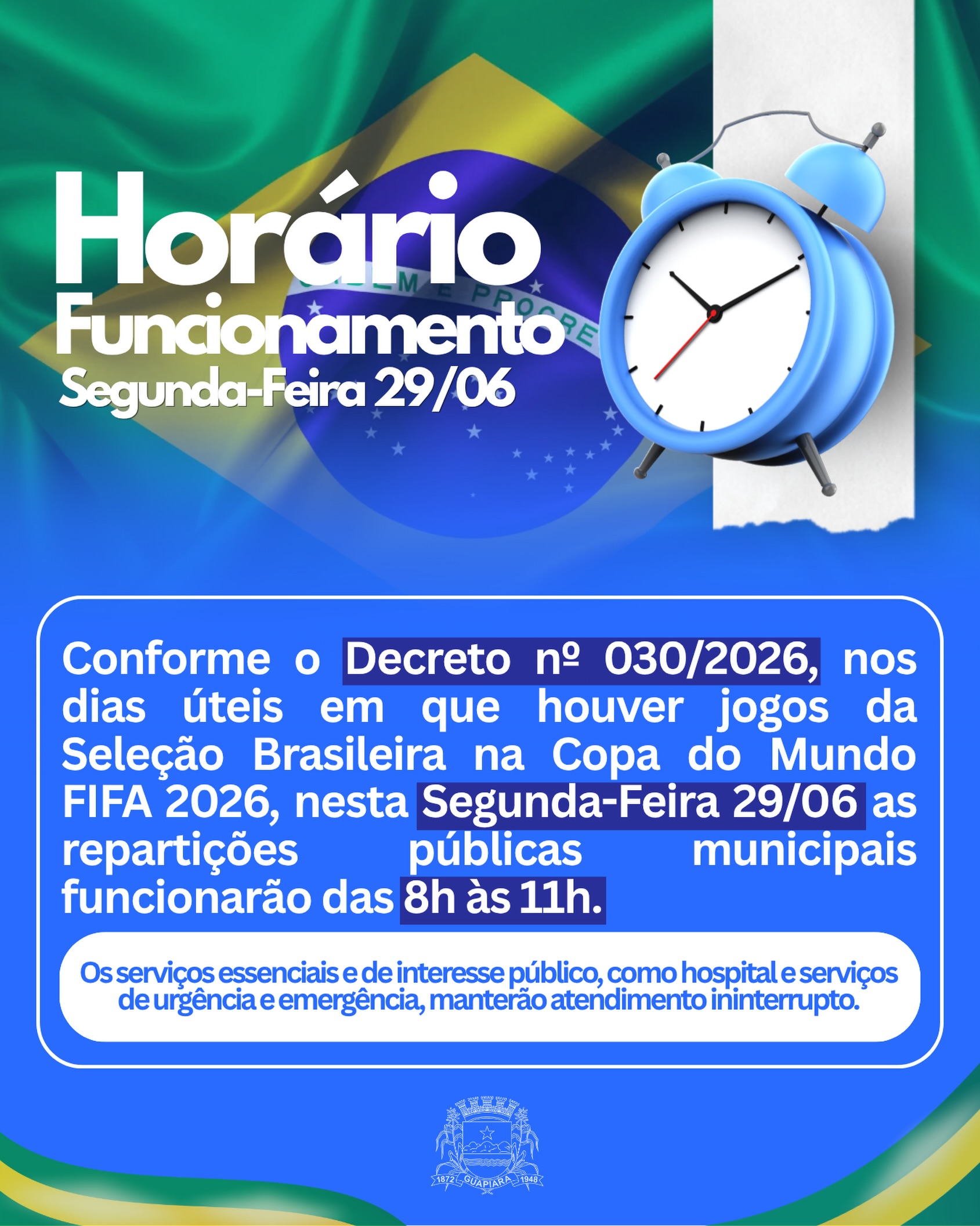 Post do instagram da Prefeitura de Mandirituba